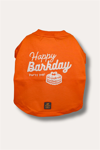 Asky&Erd Barkday Club Köpek Tshirt Turuncu