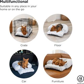 Best Friends by Sheri Nap Mat Dog Bed, Mattress - Washable Dog Bed Cage Pad with Removable Cover, Frost, Medium, 30