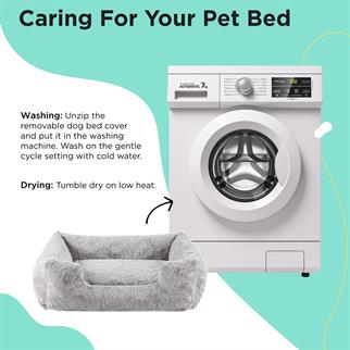 Best Friends by Sheri Soothe & Snooze Lounge Lux - Dog Bed - Memory Foam - Rectangular/Washable - Gray - M 76 x 51 cm