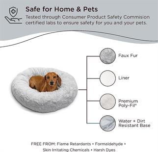 Best Friends by Sheri  The Original Calming Donut Lux Kedi ve Köpek Yatağı 23 x 23 cm. 