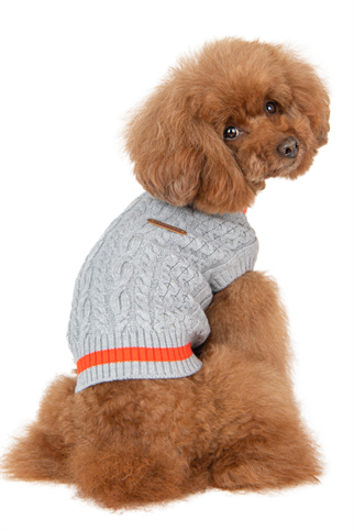 Puppia Fannar Örgü Köpek Kazağı Melanj Gri  