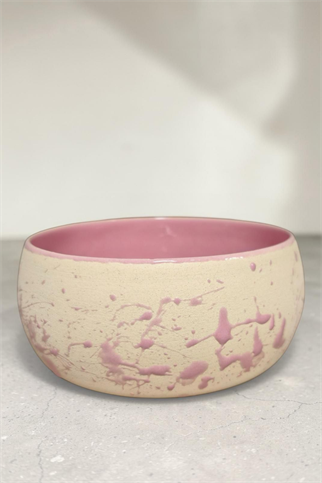 Feza Seramik Mama Kasesi Pembe