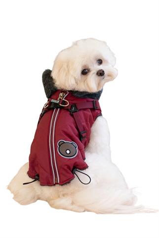Puppia Isolde Kışlık Köpek Tulumu - Bordo