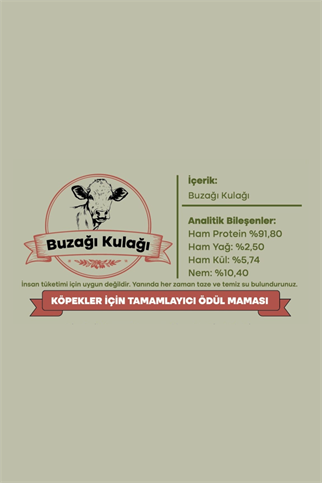 Hooffal Köpek Ödül Maması Buzağı Kulağı
