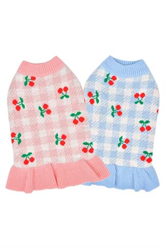 Puppia Rio Örgü Köpek Elbisesi Mavi