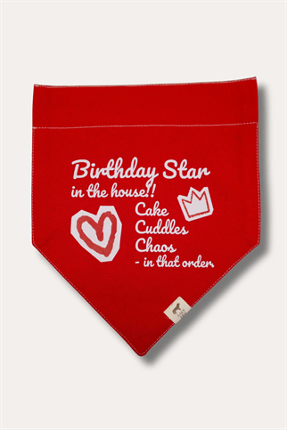 Asky&Erd Köpek Bandana | It’s My Birthday Kırmızı