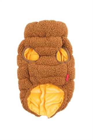 Puppia Cabin Polar Yelekli Göğüs Tasmalı Kış Tulumu - Kahverengi