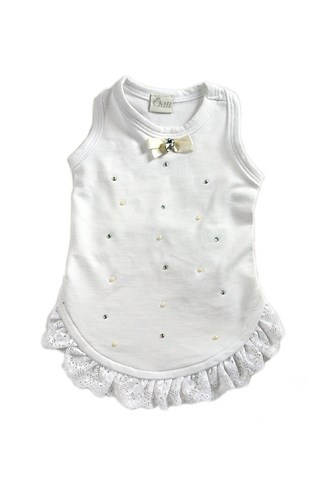 Chili Bride Dog Wedding Dress White