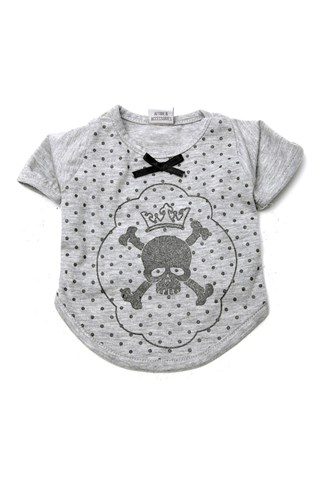 Chili King Skull Köpek Tshirt Gri