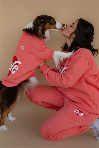 Asky&Erd AskyxHuman Love Sweatshirt Coral Rose