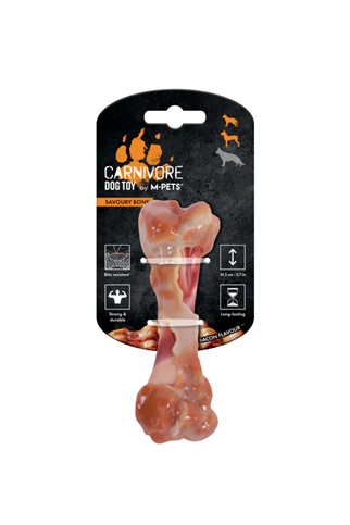 M-PETS CARNIVORE DOG TOY SAVOURY BONE PASTIRMA AROMALI