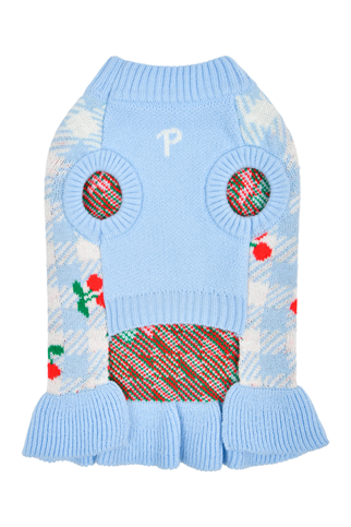 Puppia Rio Örgü Köpek Elbisesi Mavi