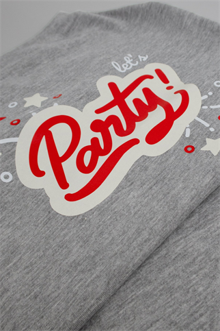 Asky&Erd Party Club Gri Köpek T-Shirt