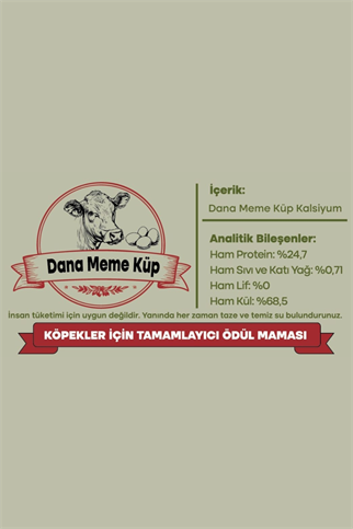 Hooffal Köpek  Ödül Maması Dana Meme Küp Kalsiyum