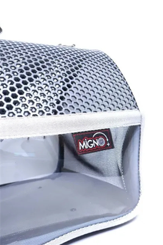 Migno Flybag Voyager Fileli-Şeffaf Model Kedi Köpek Taşıma Çantaları - Gri