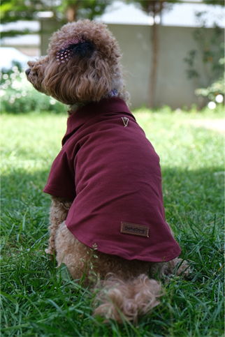 Doredog bordo polo tişört