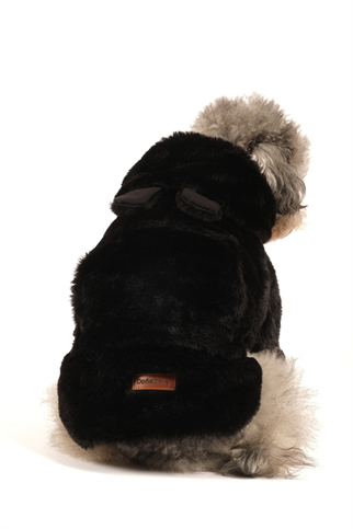 Doredog Luxury Teddy Bear Coats Köpek Mont Siyah - XXL