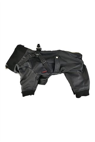 Puppia Garnet Polar Tulum Göğüs Tasmalı Kışlık Köpek Tulumu Siyah