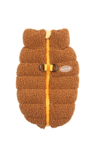 Puppia Cabin Polar Yelekli Göğüs Tasmalı Kış Tulumu - Kahverengi