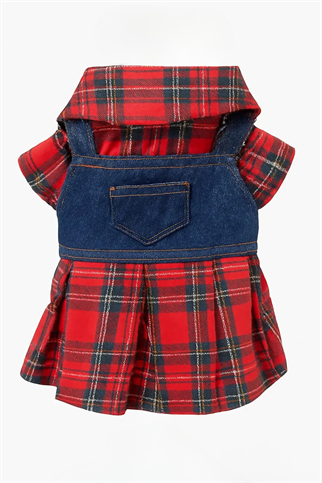 ZiggyDog Ekoseli Tüllü Elbise 