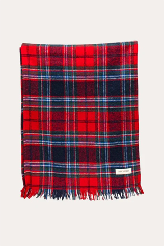 Asky&Erd AskyxHuman Crimson Tartan Plaid Scarf