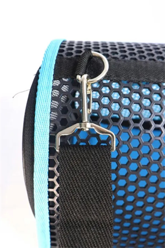 Migno Flybag Voyager Fileli Model Kedi Köpek Taşıma Çantaları - Turkuaz-Siyah