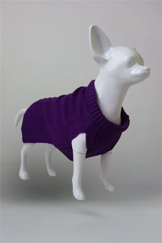 LouLou Örgü Triko Kazak Mor 