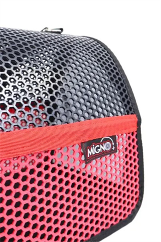 Migno Flybag Voyager Fileli Model Kedi Köpek Taşıma Çantaları - Kırmızı-Siyah