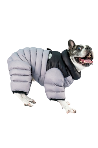 Puppia Alpine Puffer Köpek Tulumu - Gümüş Gri