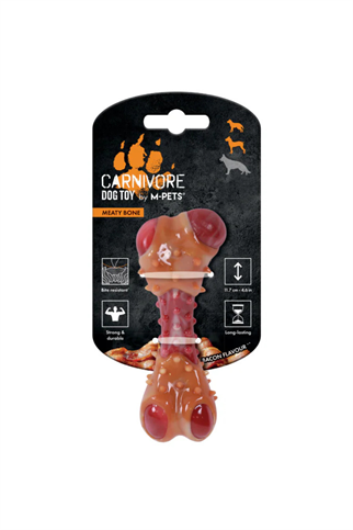 M-PETS CARNIVORE DOG TOY MEATY BONE (S) PASTIRMA AROMALI