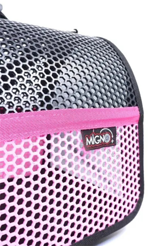 Migno Flybag Voyager Fileli Model Kedi Köpek Taşıma Çantaları - Pembe-Siyah