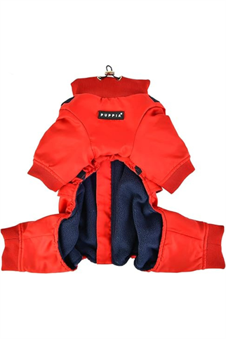 Puppia Garnet Polar Tulum Göğüs Tasmalı Kışlık Köpek Tulumu Kırmızı