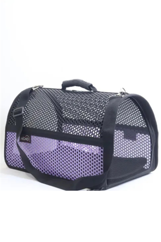 Migno Flybag Voyager Fileli Model Kedi Köpek Taşıma Çantaları - Siyah - Mor