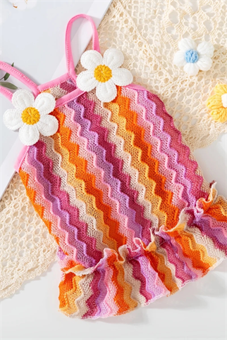 DolcePets Çizgili Papatya Elbise