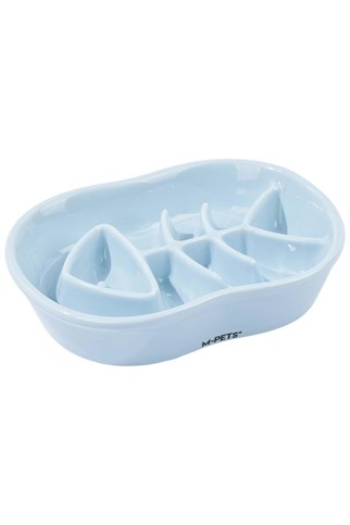 M-Pets Serene Fish Köpek Mama Kabı Açık Mavi