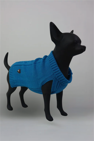 LouLou Örgü Triko Kazak Mavi 