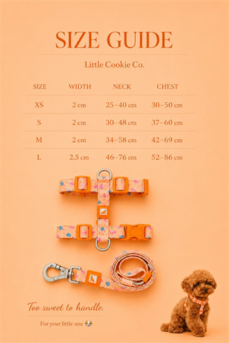 My Little Co Peach Candy Pop H Tipi Köpek Göğüs Tasması