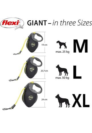 Flexi New Neon Giant M 8m Şerit Köpek Tasması