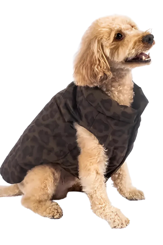 Kajuland Nomad Leopard Kapitone Yelek Kahverengi 