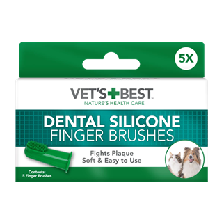 VetS Best Dog And Cat Silicone Finger Toothbrush - 5 Pieces