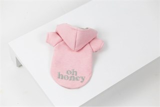 Lil.co Oh Honey Hoodie Köpek Sweatshirt Pembe