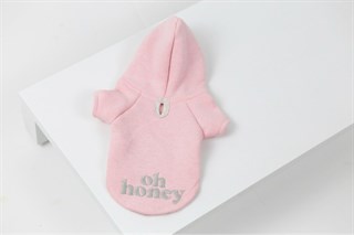 Lil.co Oh Honey Hoodie Köpek Sweatshirt Pembe
