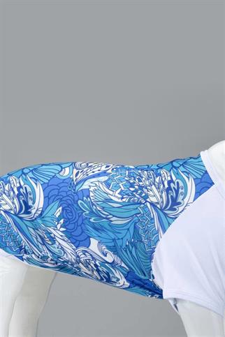 Lindodogs Blue Flowers Küçük, Orta ve Büyük Irk Köpek Tshirt