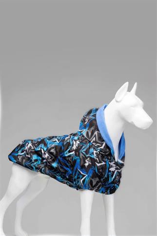 Lindodogs Blue Star İçi Polarlı Köpek Yağmurluğu