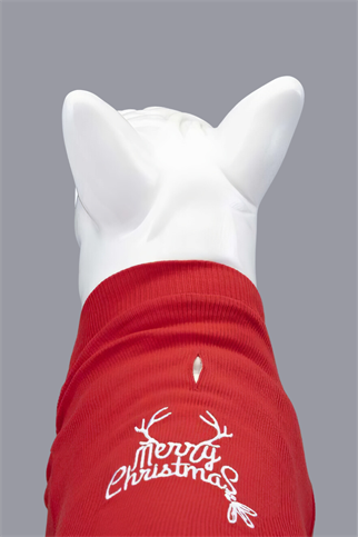 Lindodogs Flex Merry Christmas Küçük, Orta ve Büyük Irk Köpek Tshirt