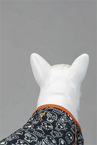 Lindodogs Funny Skull Küçük, Orta ve Büyük Irk Köpek Tshirt