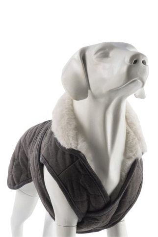 Lindodogs Luxury London Köpek Montu Gri Ekose