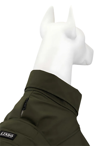 Lindodogs Trenchkot Khaki Su Geçirmez Köpek Yağmurluğu