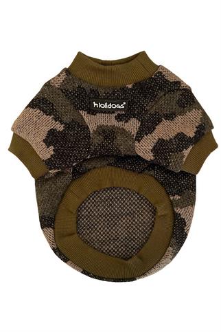Lolidogs Army Kamuflaj Desenli Triko Köpek Kazağı
