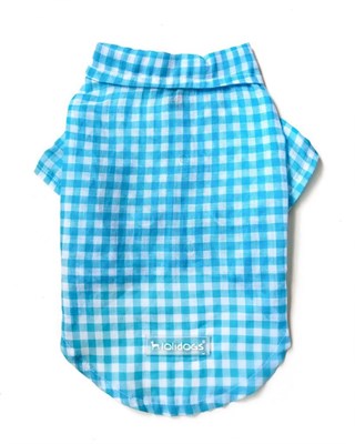 Lollidogs Babe Blue-White Checkered Dog Shirt